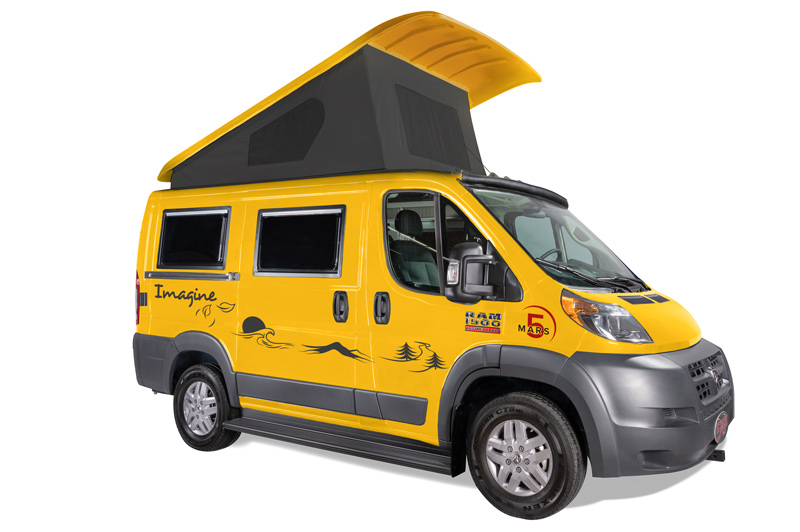 5 Mars RV Imagine camper van with pop-top roof